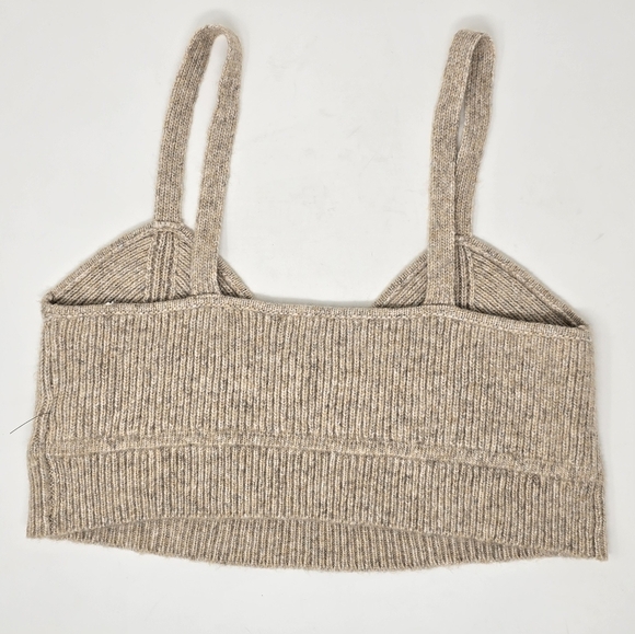 New Eloquii Knitted Bralette Cropped Top Neutral Tan Cream 14/16 - Picture 3 of 6